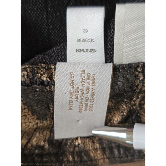 Chico's Textured Leopard Print Open Blazer Jacket Womens Size 2 Large 12 Animal - Picture 10 of 11